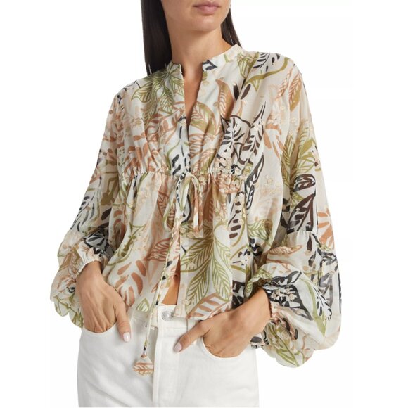 En Saison Nina Top in Tropical Khaki - Picture 1 of 9